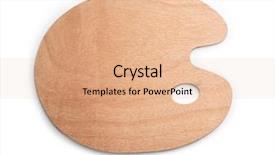  Presentation with clean - Presentation design having ellipse - new clean traditional wooden palette background and a coral colored foreground