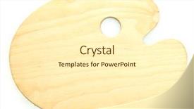  Presentation with art black and white marble - Slides featuring ellipse - wooden art palette isolated background and a cream colored foreground