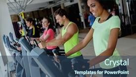  Presentation with cardio - Cool new theme with elliptical - people exercising on a cardio backdrop and a ocean colored foreground