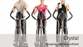  Presentation with strong black woman - Theme having elliptical - smiling mature strong men background and a light gray colored foreground