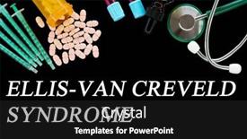  Presentation with medical pills - Slide set featuring ellis-van-creveld-syndrome-text background and a dark gray colored foreground