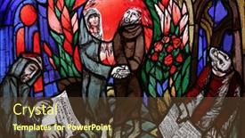  Presentation with holy spirit - PPT theme consisting of ellwangen-germany-may-05-2014 background and a tawny brown colored foreground