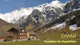  Presentation with zermatt switzerland the train track - Theme featuring elm switzerland background and a tawny brown colored foreground