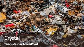  Presentation with old car - Colorful presentation theme enhanced with elv - old cars were scrapped backdrop and a tawny brown colored foreground