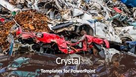  Presentation with old car - Cool new slide deck with elv - old cars were scrapped backdrop and a tawny brown colored foreground