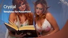  Presentation with elves - Amazing theme having elves in magical forest backdrop and a ocean colored foreground