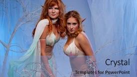  Presentation with elves - PPT layouts consisting of elves in magical winter forest background and a light blue colored foreground