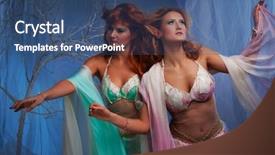  Presentation with elves - Audience pleasing PPT layouts consisting of elves in magical winter forest backdrop and a ocean colored foreground