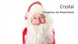  Presentation with white clay tiled roof - PPT layouts consisting of elves workshop - portrait of santa claus shot background and a sky blue colored foreground