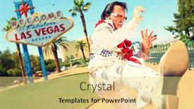  Presentation with elvis - Audience pleasing PPT theme consisting of elvis-look-alike-impersonator-man backdrop and a yellow colored foreground