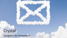  Presentation with wireless communication concept - Slides having email and mail communication concept background and a light blue colored foreground