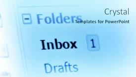  Presentation with inbox - Theme having email-inbox-on-monitor-screen background and a cool aqua colored foreground