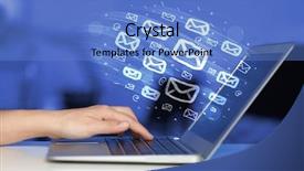  Presentation with email - Cool new slides with email spamming - concept of sending e-mails backdrop and a teal colored foreground