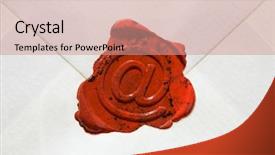  Presentation with yahoo mail - Presentation theme enhanced with email newsletters - symbol for e-mail background and a  colored foreground