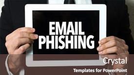  Presentation with phishing - Beautiful slide set featuring email phishing backdrop and a tawny brown colored foreground