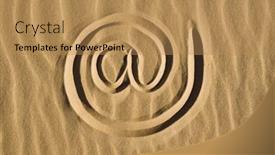  Presentation with email - Amazing theme having email sign drawn in the sand backdrop and a coral colored foreground