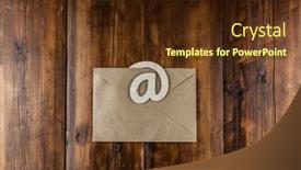  Presentation with vintage letter - Cool new slides with email-sign-on-a-craft backdrop and a tawny brown colored foreground