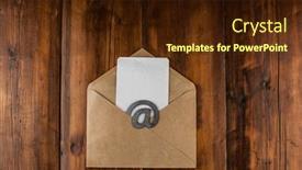  Presentation with vintage letter - Theme enhanced with email-sign-with-white-blank background and a wine colored foreground