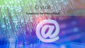  Presentation with fiber optics - Slides with email-signs-with-fiber-optics background and a mint green colored foreground