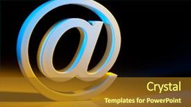  Presentation with internet communication - Audience pleasing slides consisting of email spamming - e-mail characters modern communication backdrop and a tawny brown colored foreground