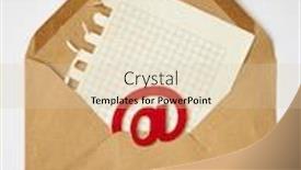  Presentation with email - PPT layouts consisting of email-symbol-on-business-letters background and a lemonade colored foreground