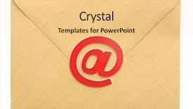  Presentation with yahoo mail - Presentation design with email symbol on white background and a lemonade colored foreground