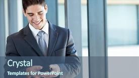  Presentation with smart cities - PPT theme consisting of emails from a smart phone background and a ocean colored foreground