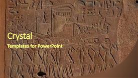  Presentation with embalming - Colorful presentation design enhanced with embalming - egyptian funeral boat relief backdrop and a tawny brown colored foreground