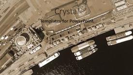  Presentation with boats - Theme enhanced with embankment-and-river-boats-early background and a coral colored foreground