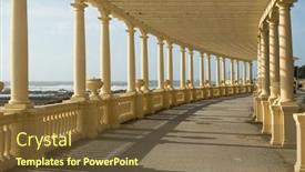  Presentation with atlantic - Amazing theme having embankment-of-the-atlantic-ocean backdrop and a tawny brown colored foreground