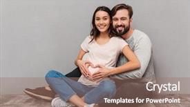  Presentation with gold man smile - Amazing presentation theme having embarazo - portrait of a smiling young backdrop and a coral colored foreground
