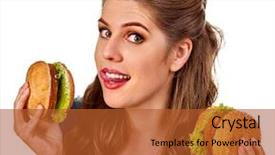  Presentation with junk food - Slide set enhanced with embarrassment use of semi-finish background and a red colored foreground