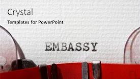  Presentation with embassy - Presentation with embassy-word-written background and a white colored foreground