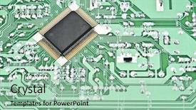  Presentation with software - Presentation theme consisting of embedded software - electronic circuit microchip background and a  colored foreground