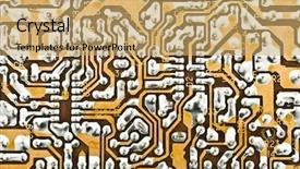  Presentation with circuit - Presentation theme enhanced with embedded software - electronic circuit plate background background and a  colored foreground