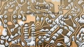  Presentation with software - Presentation theme having embedded software - electronic circuit plate background background and a  colored foreground