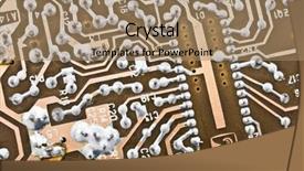  Presentation with software - Theme featuring embedded software - electronic circuit plate background background and a coral colored foreground