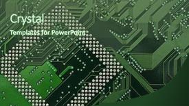  Presentation with electronic - Presentation having embedded software - electronic circuit plate background background and a tawny brown colored foreground