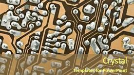  Presentation with circuit - Beautiful presentation theme featuring embedded software - electronic circuit plate background backdrop and a  colored foreground