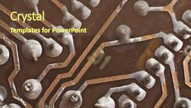  Presentation with circuit - Amazing slides having embedded software - electronic circuit plate macro backdrop and a tawny brown colored foreground
