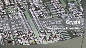  Presentation with circuit - Audience pleasing presentation consisting of embedded software - electronic circuit plate selective focus backdrop and a gray colored foreground