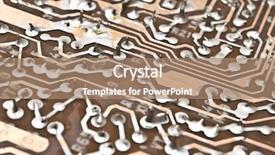  Presentation with circuit - PPT theme consisting of embedded software - electronic circuit plate selective focus background and a  colored foreground