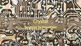  Presentation with circuit - Beautiful presentation theme featuring embedded software - old electronic circuit plate background backdrop and a coral colored foreground