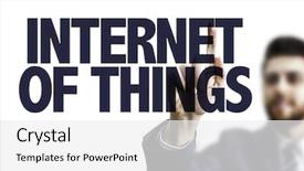  Presentation with embedded system - Slide deck having embedded system - business man pointing the text background and a white colored foreground