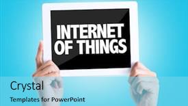  Presentation with embedded system - Presentation theme enhanced with embedded system - tablet pc with text internet background and a arctic colored foreground