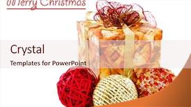  Presentation with merry christmas - Presentation theme featuring embellishment textile - merry christmas card with present background and a lemonade colored foreground