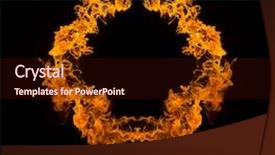  Presentation with fire flames on a black - Audience pleasing slide set consisting of ember - circle of fire blazing flames backdrop and a wine colored foreground