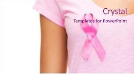 Presentation with breast cancer shirt - Amazing presentation having medical emblem - healthcare and medicine concept backdrop and a  colored foreground