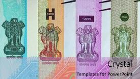  Presentation with india - Beautiful presentation theme featuring emblem of india on different backdrop and a light blue colored foreground