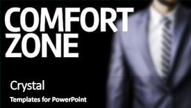  Presentation with business change - Colorful slide deck enhanced with embracing change - comfort zone written backdrop and a black colored foreground